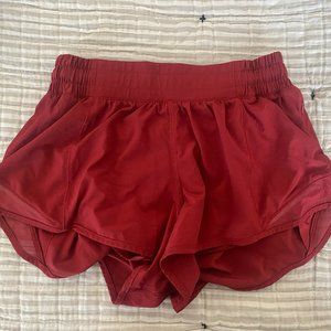 Lululemon Hotty Hot Shorts Red 2.5"